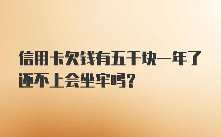 信用卡欠钱有五千块一年了还不上会坐牢吗?