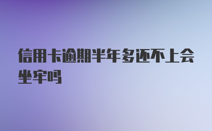 信用卡逾期半年多还不上会坐牢吗