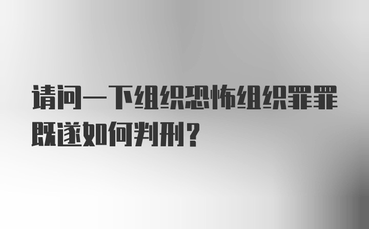 请问一下组织恐怖组织罪罪既遂如何判刑？