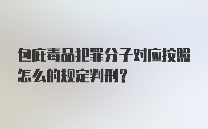 包庇毒品犯罪分子对应按照怎么的规定判刑?