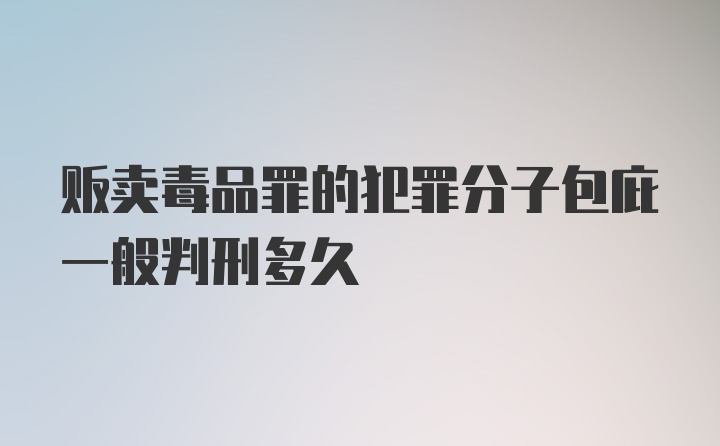 贩卖毒品罪的犯罪分子包庇一般判刑多久