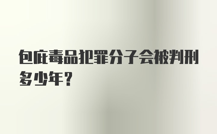 包庇毒品犯罪分子会被判刑多少年?