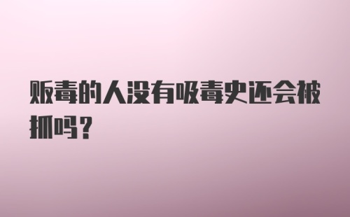 贩毒的人没有吸毒史还会被抓吗？