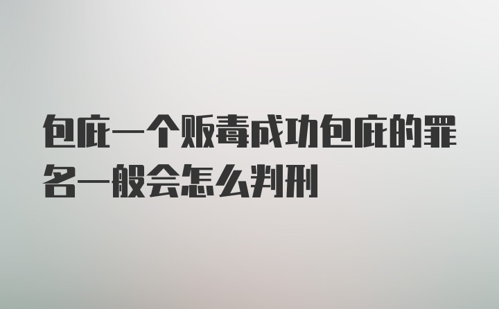 包庇一个贩毒成功包庇的罪名一般会怎么判刑