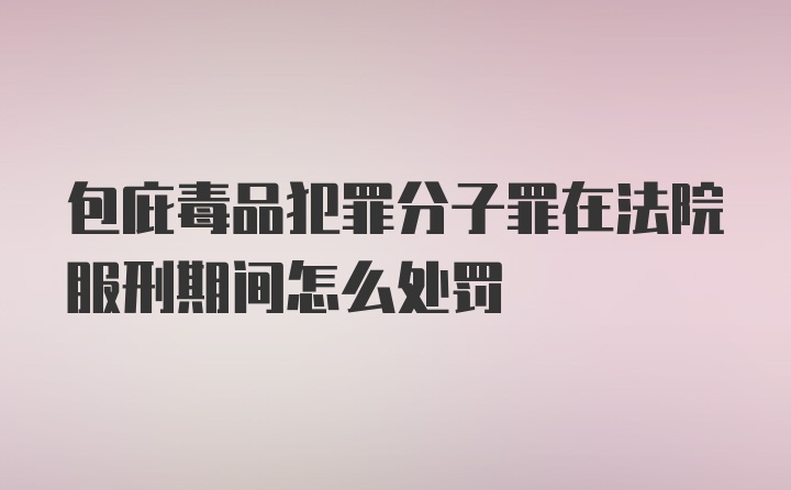 包庇毒品犯罪分子罪在法院服刑期间怎么处罚