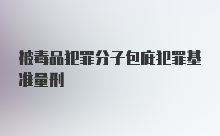 被毒品犯罪分子包庇犯罪基准量刑