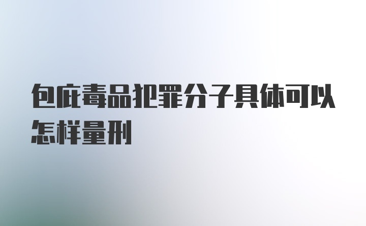 包庇毒品犯罪分子具体可以怎样量刑