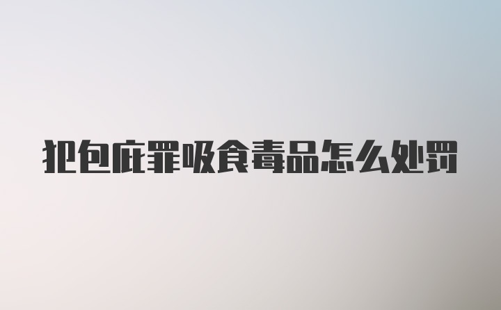 犯包庇罪吸食毒品怎么处罚