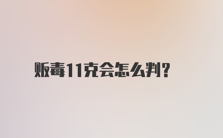 贩毒11克会怎么判?