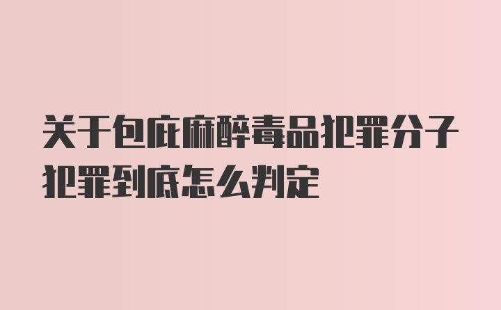 关于包庇麻醉毒品犯罪分子犯罪到底怎么判定