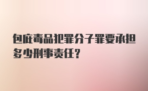 包庇毒品犯罪分子罪要承担多少刑事责任？