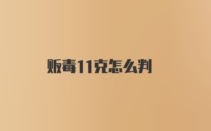 贩毒11克怎么判