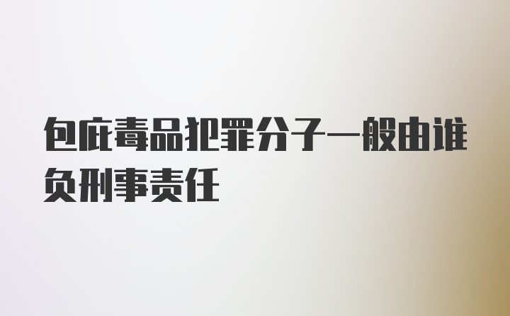 包庇毒品犯罪分子一般由谁负刑事责任