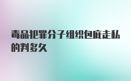 毒品犯罪分子组织包庇走私的判多久