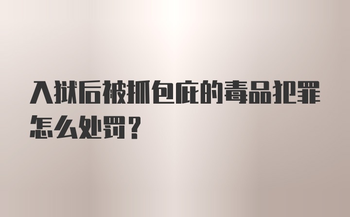 入狱后被抓包庇的毒品犯罪怎么处罚?