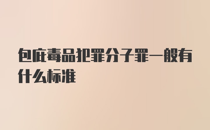 包庇毒品犯罪分子罪一般有什么标准