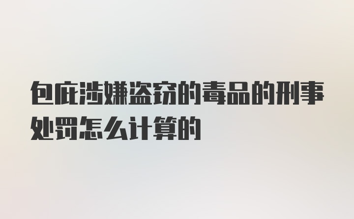 包庇涉嫌盗窃的毒品的刑事处罚怎么计算的