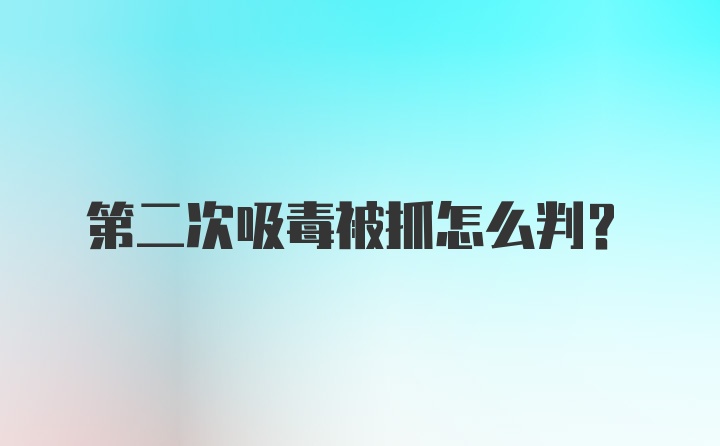 第二次吸毒被抓怎么判？