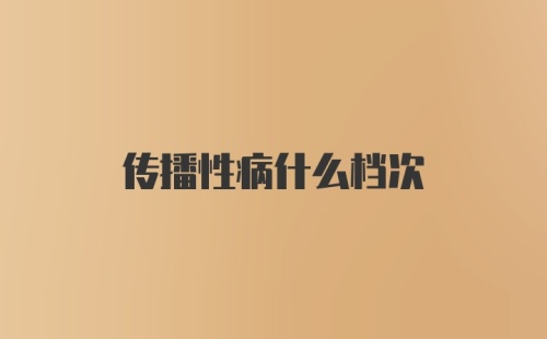 传播性病什么档次