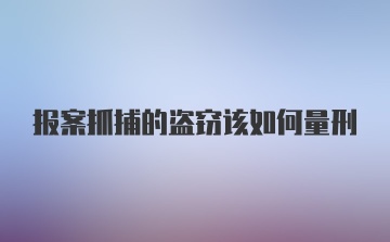 报案抓捕的盗窃该如何量刑