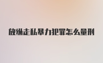 放纵走私暴力犯罪怎么量刑