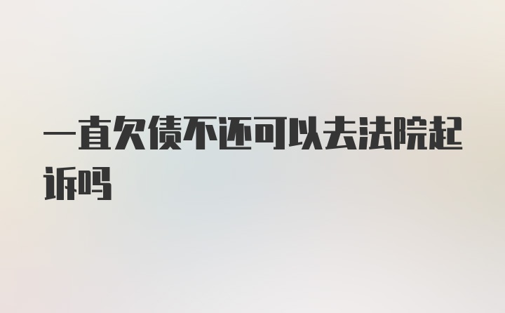 一直欠债不还可以去法院起诉吗