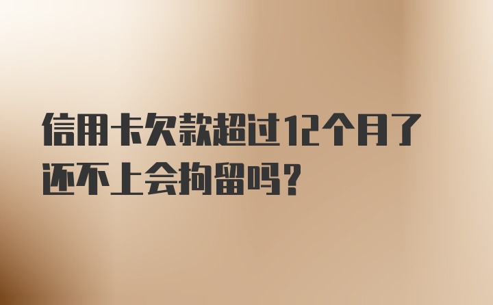 信用卡欠款超过12个月了还不上会拘留吗？