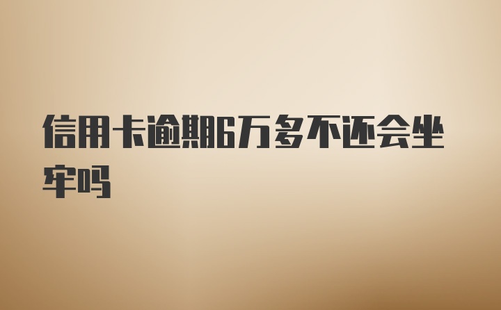 信用卡逾期6万多不还会坐牢吗