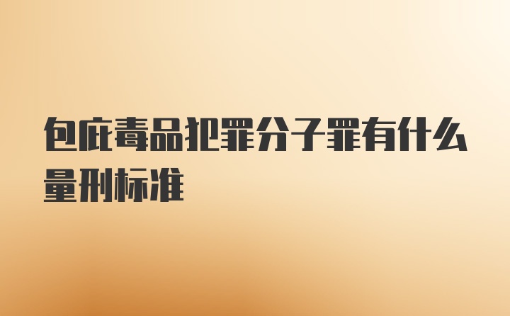 包庇毒品犯罪分子罪有什么量刑标准