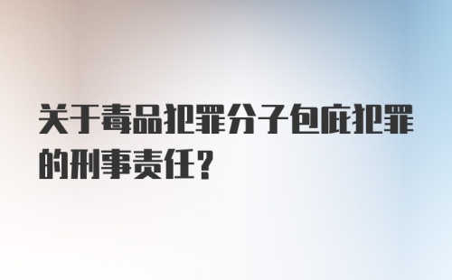 关于毒品犯罪分子包庇犯罪的刑事责任？