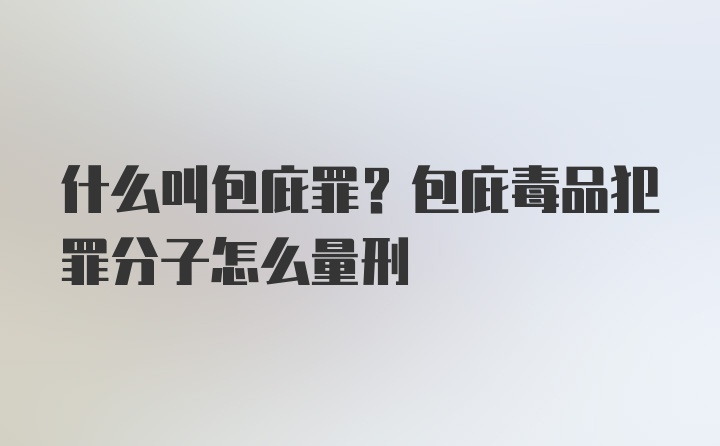 什么叫包庇罪？包庇毒品犯罪分子怎么量刑