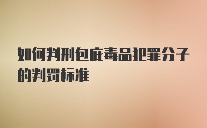 如何判刑包庇毒品犯罪分子的判罚标准