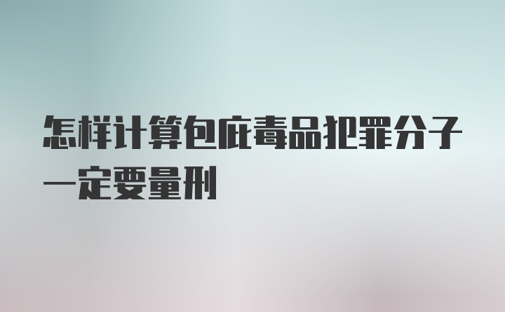 怎样计算包庇毒品犯罪分子一定要量刑