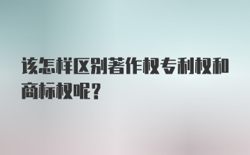 该怎样区别著作权专利权和商标权呢？