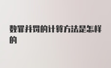 数罪并罚的计算方法是怎样的