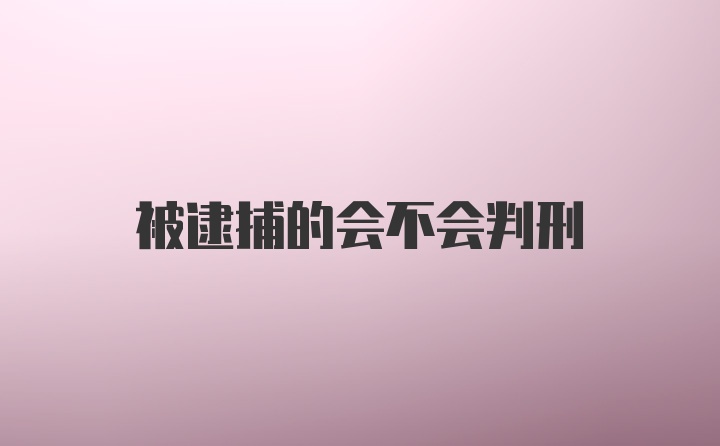 被逮捕的会不会判刑