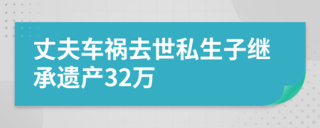 丈夫车祸去世私生子继承遗产32万