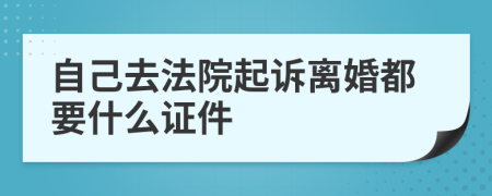 自己去法院起诉离婚都要什么证件