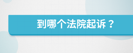 到哪个法院起诉？