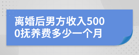离婚后男方收入5000抚养费多少一个月
