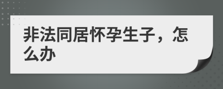 非法同居怀孕生子，怎么办