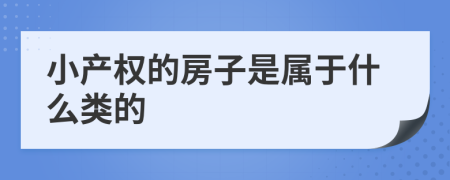 小产权的房子是属于什么类的