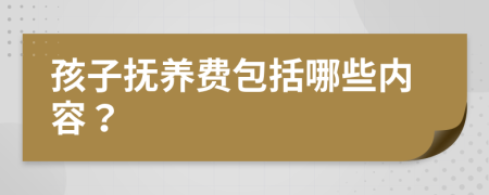 孩子抚养费包括哪些内容？