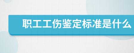 职工工伤鉴定标准是什么