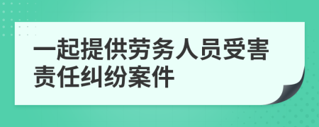 一起提供劳务人员受害责任纠纷案件