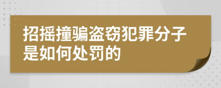 招摇撞骗盗窃犯罪分子是如何处罚的