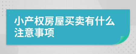 小产权房屋买卖有什么注意事项