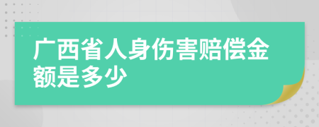 广西省人身伤害赔偿金额是多少
