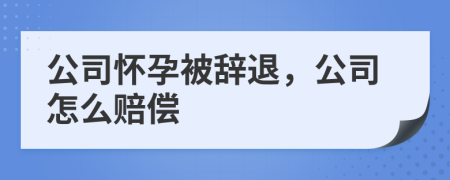 公司怀孕被辞退，公司怎么赔偿