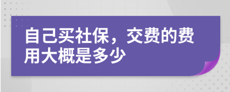 自己买社保，交费的费用大概是多少